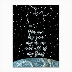 Sagittarius Constellation Art Canvas Print