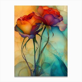 Two Roses Canvas Print