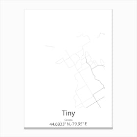 Tiny,Canada Minimalist Map Canvas Print