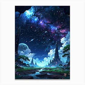 Space Landscape 4 Canvas Print