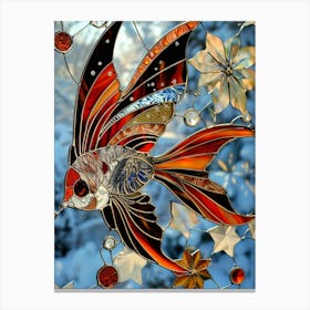 Stained Glass Fish Canvas Print