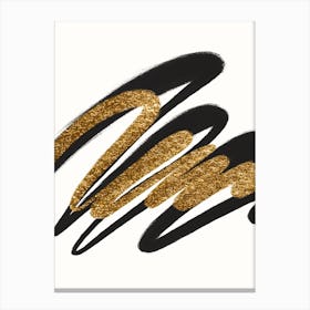 Gold and Black 2 Canvas Print
