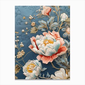 Chinese Floral Wallpaper 3 Canvas Print