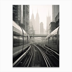 Kuala Lumpur, Malaysia, Black And White Old Photo 4 Canvas Print