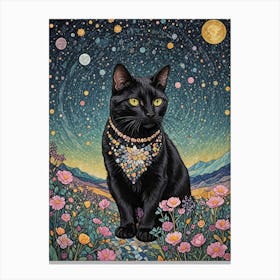 Bejewelled Cat Canvas Print