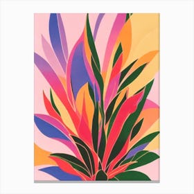 Aloe Vera Colourful Illustration Plant Canvas Print
