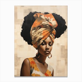 African Woman With A Turban Canvas Print