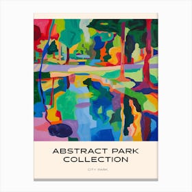 Abstract Park Collection Poster City Park New Orleans 3 Canvas Print