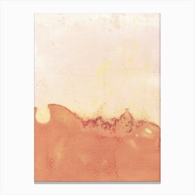 Abstract Terracotta Watercolor Painting Canvas Print