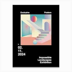 Impossible Landscapes Exhibition Archive Poster 9 Canvas Print