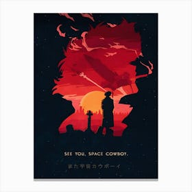 1998 Cowboy Bebop Minimalist Canvas Print