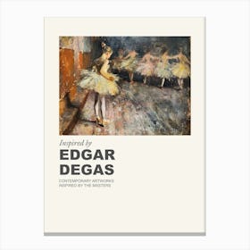 Museum Poster Inspired By Edgar Degas 4 Canvas Print