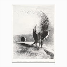 In The Shadow Of The Wing, The Black Creature Bit (1891), Odilon Redon Canvas Print