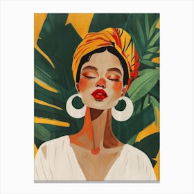 African Woman With Turban 20 Canvas Print