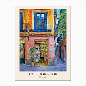 Valencia Book Nook Bookshop 3 Poster Canvas Print