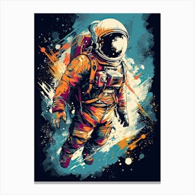 Expressive Astronaut Painting 3 Canvas Print