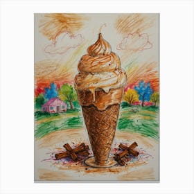 Ice Cream Cone 22 Canvas Print