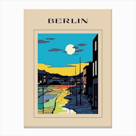 Minimal Design Style Of Berlin, Germany 1 Poster Canvas Print