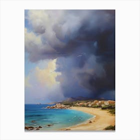 Storm Clouds Over The Beach.8 1 Canvas Print