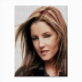 Lisa Marie Presley In Style Dots Canvas Print