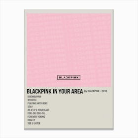 Blackpink In Your Area Album Cover Poster Canvas Print