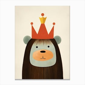 Little Orangutan 1 Wearing A Crown Canvas Print