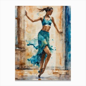 Turquoise Dance Inspiration Canvas Print