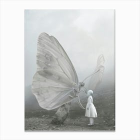 giant white Butterfly Canvas Print