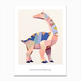 Nursery Dinosaur Art Euoplocephalus 1 Poster Canvas Print