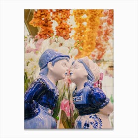 Dutch Kissing Couple, Amsterdam Canvas Print