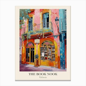 Valencia Book Nook Bookshop 2 Poster Canvas Print
