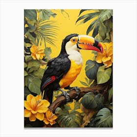 Jungle Toucan Yellow Art Print 1 Canvas Print