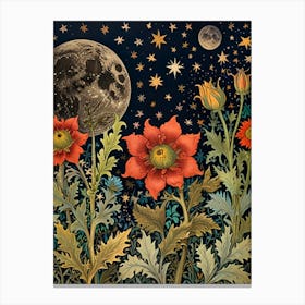 William Morris Moonlight In The Garden 6 Canvas Print