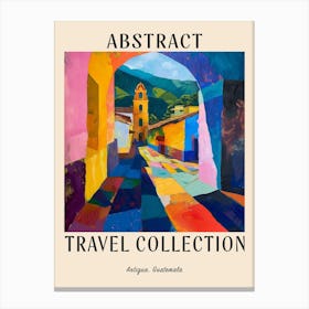 Abstract Travel Collection Poster Antigua Guatemala 2 Canvas Print