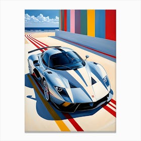 Race Car On A Track 1 Canvas Print
