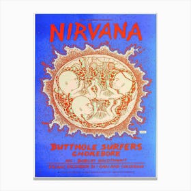 Nirvana New Year S Eve Oakland Coliseum Concert Poster Canvas Print