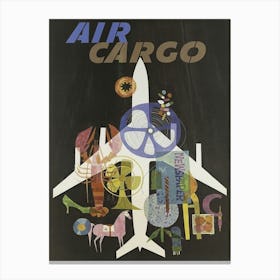 Air Cargo, Vintage Airline Poster Canvas Print