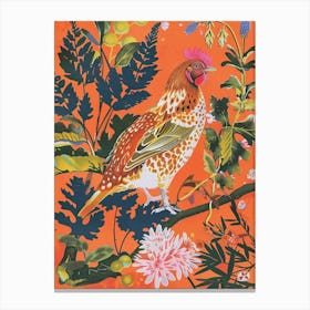 Spring Birds Chicken 4 Canvas Print