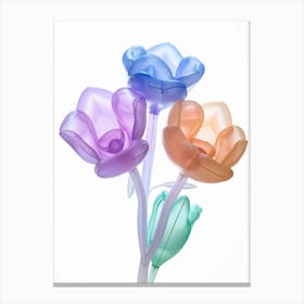 Dreamy Inflatable Flowers Periwinkle 1 Canvas Print