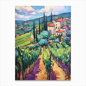 Chianti Italy 4 Fauvist Painting Canvas Print