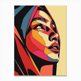 Portrait Of A Muslim Woman Canvas Print