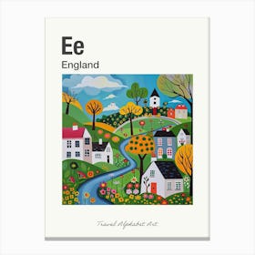 Kids Travel Alphabet  England 4 Canvas Print