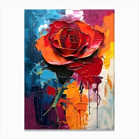 Abstract Rose Painting Canvas Print