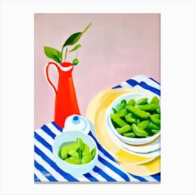 Sugar Snap Peas Tablescape vegetable Canvas Print