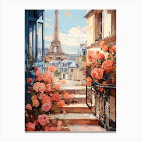 Floral Paris 1 Canvas Print