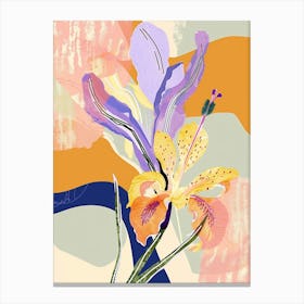 Colourful Flower Illustration Freesia 1 Canvas Print