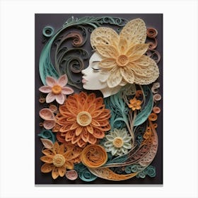 Quilling Art Canvas Print