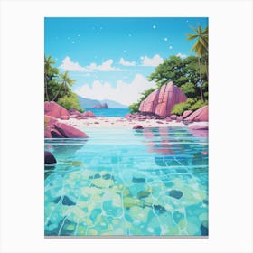 An Oil Painting Of Anse Source D Argent 3 Canvas Print