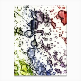 Abstraction Watercolor Bubbles Canvas Print