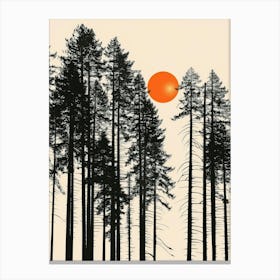 Sunset In The Forest 15 Canvas Print